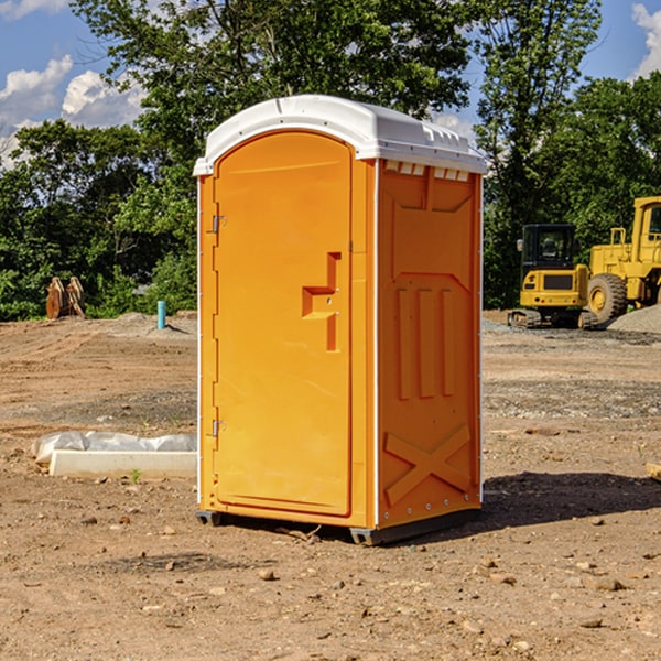 how often are the portable restrooms cleaned and serviced during a rental period in Lake George New York